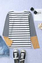 Load image into Gallery viewer, Striped Buttoned Long Sleeve Top