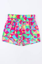 Load image into Gallery viewer, Color Block Elastic Waist Shorts