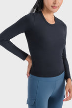 Load image into Gallery viewer, Round Neck Long Sleeve Sports Top