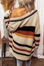 Load image into Gallery viewer, Striped Open Front Longline Cardigan