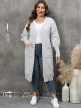 Load image into Gallery viewer, Plus Size Long Sleeve Pocketed Cardigan