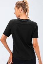 Load image into Gallery viewer, Round Neck Raglan Sleeve Active Tee