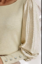 Load image into Gallery viewer, Round Neck Lantern Sleeve Top