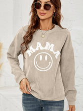 Load image into Gallery viewer, Round Neck Long Sleeve MAMA Graphic Sweatshirt