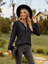 Load image into Gallery viewer, Puff Sleeve Ruffle Trim Blouse