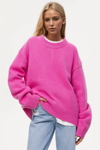 Load image into Gallery viewer, Basic Bae Round Neck Dropped Shoulder Sweater
