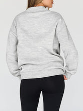 Load image into Gallery viewer, Mock Neck Drop Shoulder Long Sleeve Sweatshirt
