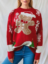 Load image into Gallery viewer, Gingersnap Round Neck Long Sleeve Sweater
