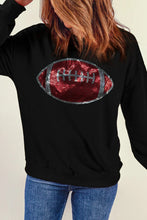 Load image into Gallery viewer, Sequin Football Long Sleeve Sweatshirt
