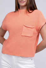 Load image into Gallery viewer, Mock Neck Short Sleeve Cropped Sweater
