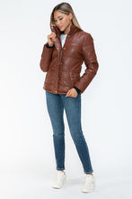 Load image into Gallery viewer, YMI Pocketed Zip Up Turtleneck Puffer Jacket
