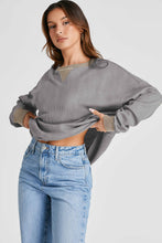 Load image into Gallery viewer, Waffle-Knit Long Sleeve Sweatshirt
