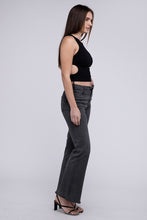 Load image into Gallery viewer, Acid Washed Frayed Cutoff Hem Straight Wide Pants
