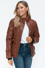 Load image into Gallery viewer, YMI Pocketed Zip Up Turtleneck Puffer Jacket
