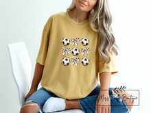 Load image into Gallery viewer, Preppy Soccer Bow Collage Tee
