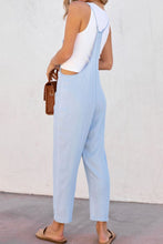 Load image into Gallery viewer, Spaghetti Strap Denim Overalls with Pockets
