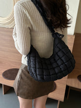 Load image into Gallery viewer, Bubble Texture Ruched Strap Quilted Shoulder Bag
