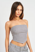 Load image into Gallery viewer, STRIPED BACK STRAP AND EYELET DETAIL TUBE TOP
