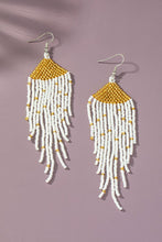 Load image into Gallery viewer, Boho long Handwoven seed bead eagle earrings
