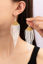 Load image into Gallery viewer, Boho long Handwoven seed bead eagle earrings
