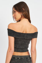Load image into Gallery viewer, GARMENT DYE STRAPLESS CROP TOP
