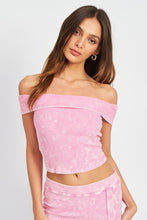 Load image into Gallery viewer, GARMENT DYE STRAPLESS CROP TOP
