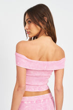 Load image into Gallery viewer, GARMENT DYE STRAPLESS CROP TOP
