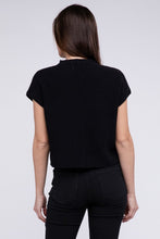 Load image into Gallery viewer, Mock Neck Short Sleeve Cropped Sweater
