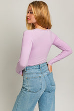 Load image into Gallery viewer, Long Sleeve Round Neck Ribbed Bodysuit
