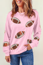 Load image into Gallery viewer, Sequin Football Patch Sweatshirt
