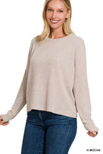 Load image into Gallery viewer, RIBBED DOLMAN LONG SLEEVE SWEATER
