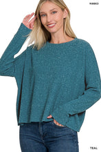 Load image into Gallery viewer, RIBBED DOLMAN LONG SLEEVE SWEATER
