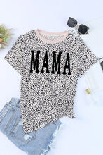 Load image into Gallery viewer, MAMA Animal Print Round Neck Short Sleeve T-Shirt

