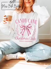 Load image into Gallery viewer, Candy Cane Christmas Club Tee or Crewneck
