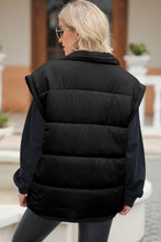 Load image into Gallery viewer, Zip Up Puffer Vest Coat with Pockets
