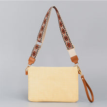 Load image into Gallery viewer, Geometric Straw Weave Crossbody Bag
