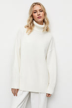 Load image into Gallery viewer, Basic Bae Turtleneck Dropped Shoulder Long Sleeve Sweater
