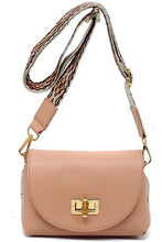 Load image into Gallery viewer, Bamboo Twist Lock Flap Crossbody Bag
