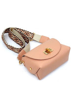 Load image into Gallery viewer, Bamboo Twist Lock Flap Crossbody Bag
