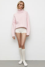 Load image into Gallery viewer, Basic Bae Turtleneck Dropped Shoulder Long Sleeve Sweater
