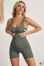Load image into Gallery viewer, Cutout Scoop Neck Wide Strap Active Romper
