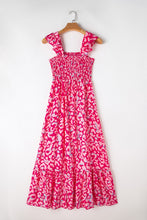 Load image into Gallery viewer, Ruffled Printed Wide Strap Dress
