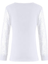 Load image into Gallery viewer, Full Size Lace Detail V-Neck Long Sleeve Blouse
