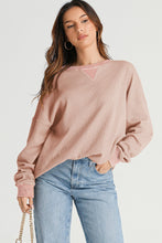 Load image into Gallery viewer, Waffle-Knit Long Sleeve Sweatshirt
