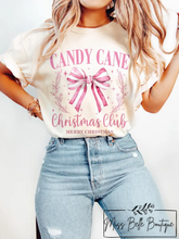 Load image into Gallery viewer, Candy Cane Christmas Club Tee or Crewneck
