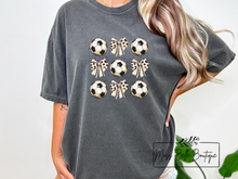 Load image into Gallery viewer, Preppy Soccer Bow Collage Tee
