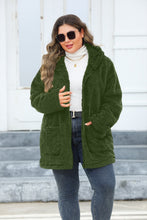 Load image into Gallery viewer, Plus Size Zip Up Long Sleeve Hooded Outerwear
