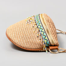 Load image into Gallery viewer, Bead Trim Straw Weave Crossbody Bag
