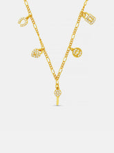 Load image into Gallery viewer, 14K Gold-Plated Copper Zircon Pendant Necklace
