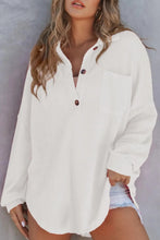 Load image into Gallery viewer, Half Button Long Sleeve Sweatshirt
